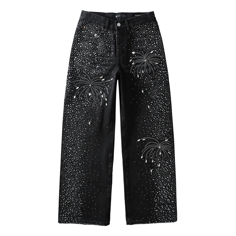 Purple Brand Crystal Diamond Jeans #9125